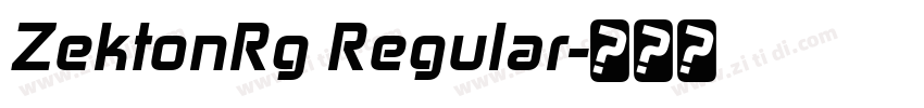 ZektonRg Regular字体转换